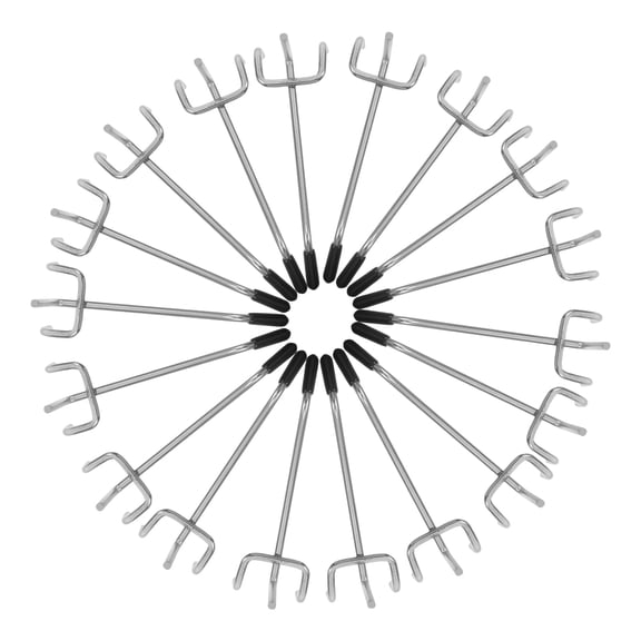 WRISTBIQUE Iron Pegboard Tool Holders, Heavy Duty, Silver, 50Pcs for Decor