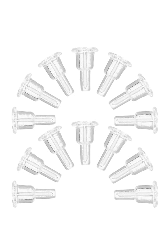 50Pcs Transparent Earring Safety Backs Soft Ear Pads Antibending Design for Earrings