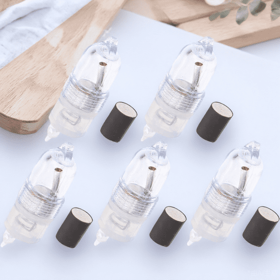 WRISTBIQUE 5PCS Waterproof LED Fishing Alarm Light Transparent Plastic Signal for Outdoor Gear and Fishing