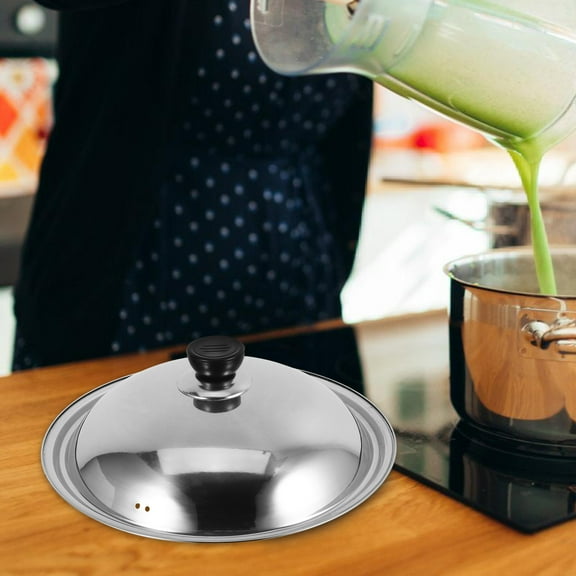 WRISTBIQUE Cooking Pan Lid Multi Function Pan Cover Silver Stainless Steel 1Set 11x11in