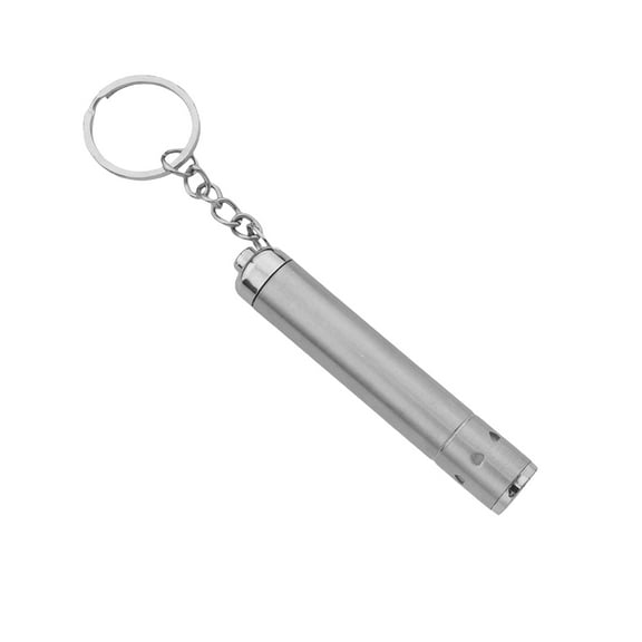 WRISTBIQUE 5Pcs Keyring Flashlight Led Mini for Hiking with Silver Stainless Steel