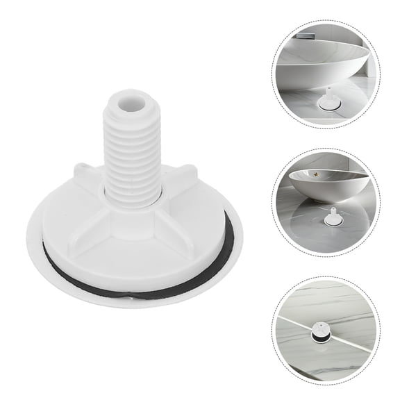 WRISTBIQUE 5-Pack White Plastic Sink Drain Caps for Kitchen and Bathroom, Leak Prevention Seal Covers