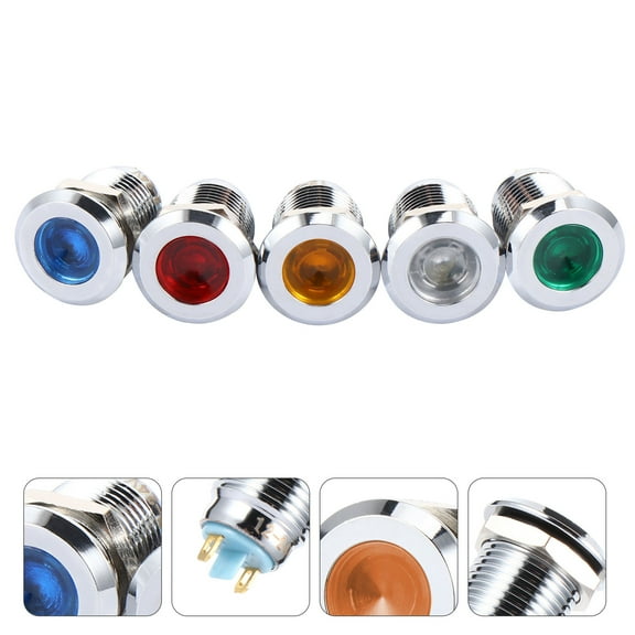 WRISTBIQUE 5pcs Led Indicator Light Signal Lamp For Car Dash Directional Use High Brightness Light