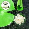 thumbnail image 1 of WRISTBIQUE 5-Pack White Artificial Pads Floating Realistic Pond Plants for Garden Decor and Water Features, 1 of 7