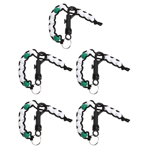 WRISTBIQUE 5-Pack Golf Score Keeper Wrist Bead Chain, Black Plastic Scoring Tool for Score Tracking