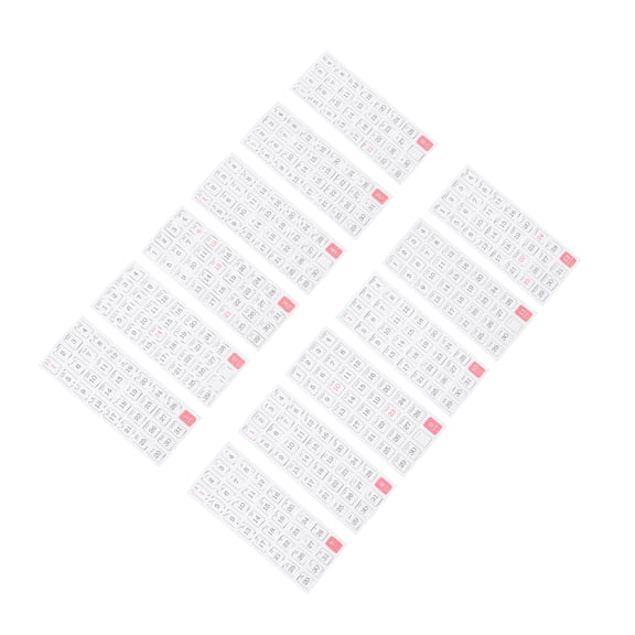 WRISTBIQUE 60Pcs Monthly Calendar Tabs White DIY Calendar Reminder Sticker for Notebook
