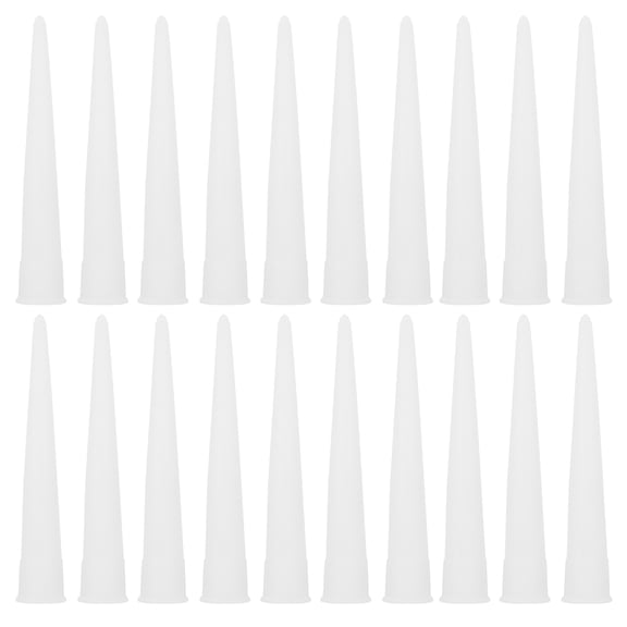 WRISTBIQUE 60Pcs White Plastic Caulk Nozzles for Home Use Precise Sealant Applicator Caps