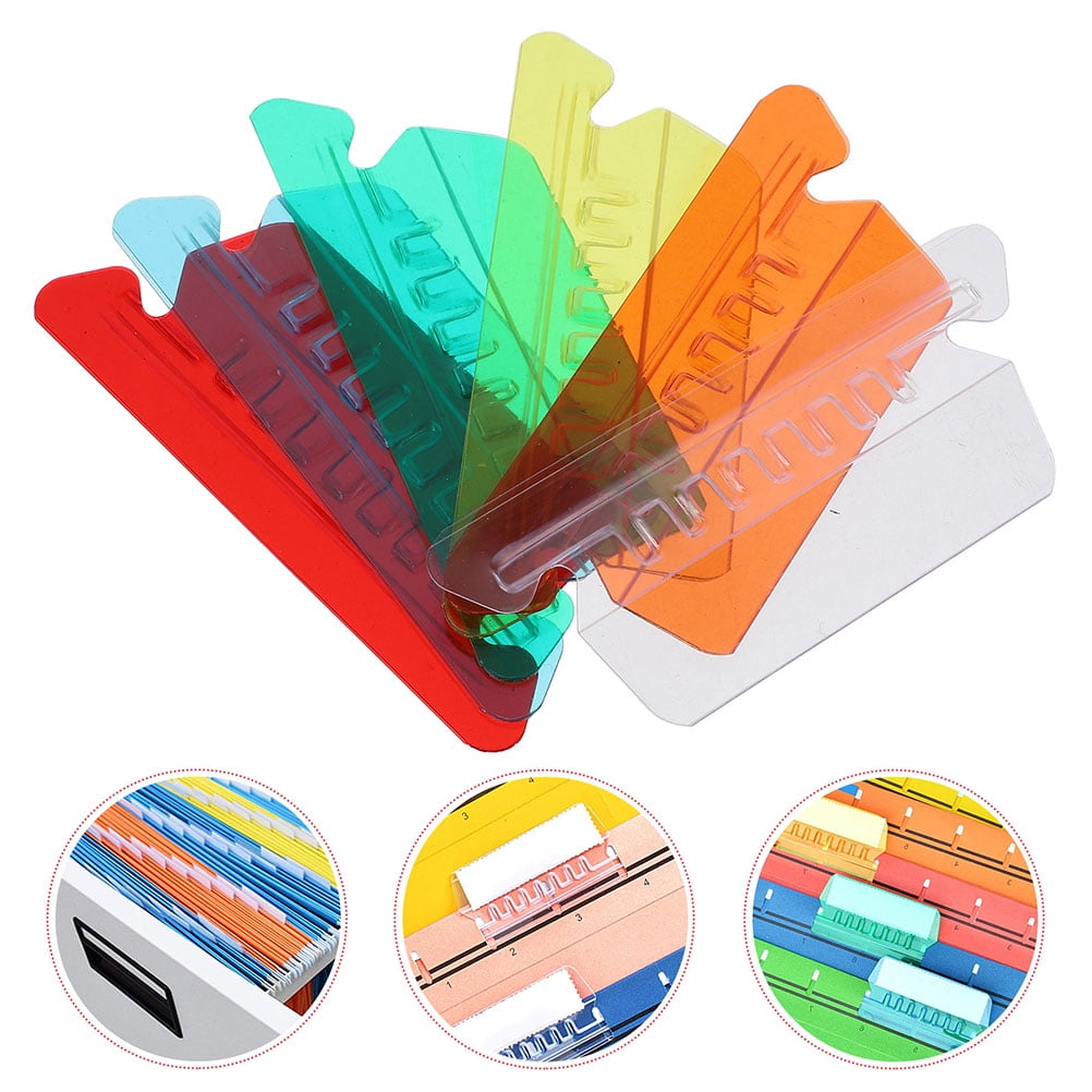 WRISTBIQUE Filing Cabinet Labels Plastic Tabs For Folders Pvc 60Pcs ...