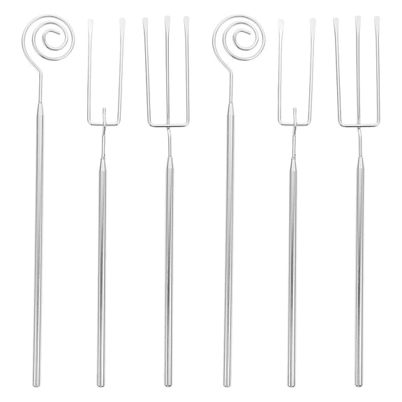 WRISTBIQUE Candy Dipping Tools Set 6Pcs Silver Easy to Clean Elegant for Gatherings