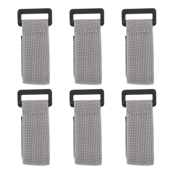WRISTBIQUE 6Pcs Elastic Bento Straps Grey Polyester Plastic Lunch Box Traveling