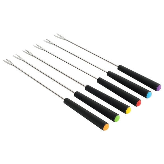 WRISTBIQUE 6Pcs Chocolate Dipping Forks with Smooth Surface Assorted Color Ideal for Parties and Home Use