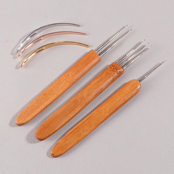 WRISTBIQUE 6Pcs Hair Accessory Set with Dreadlocks Knitting Needles and Hairpins for Easy Hair Decoration