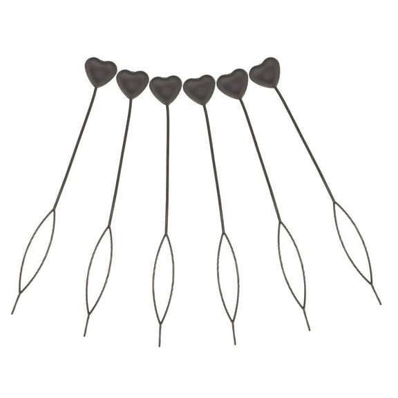WRISTBIQUE 6Pcs Versatile Hair Styling Tools for Braids and Updos with Heart Design