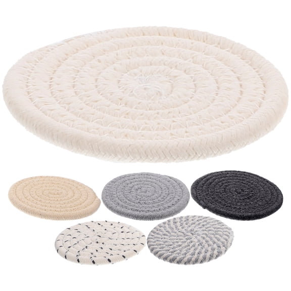 WRISTBIQUE 6Pcs Round Cotton Drink Coasters Heat Insulation Coasters for Hot and Cold Drinks