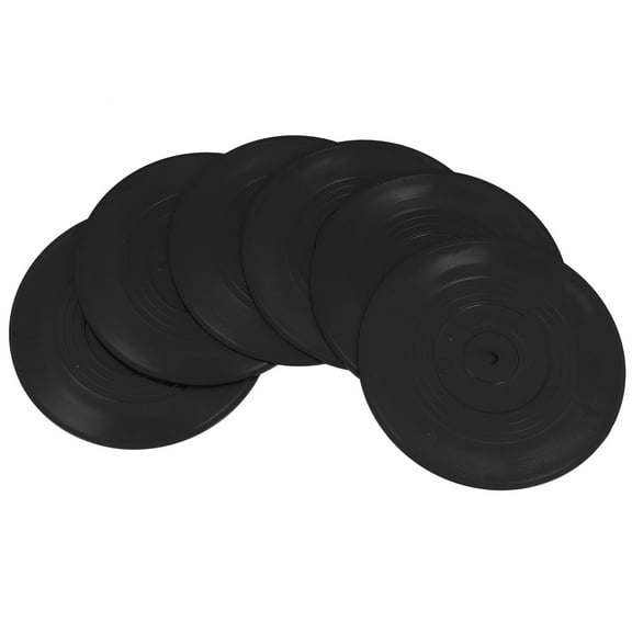 WRISTBIQUE 6Pcs Retro Black Vinyl Record Wall Hanging Decorations Plastic Ornaments for Themed Xmas