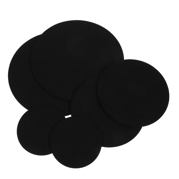 WRISTBIQUE 6Pcs Black Felt Trivets Absorbent Dual Side Coasters for Drinks Flower Pots and Patio Use