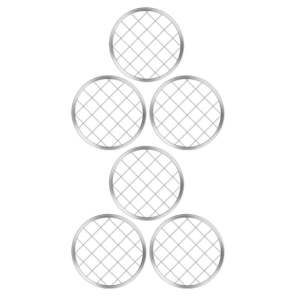 WRISTBIQUE 6pcs Metal Floral Grid Silver Flower Arrangement Fixer for Home Users and Protectors