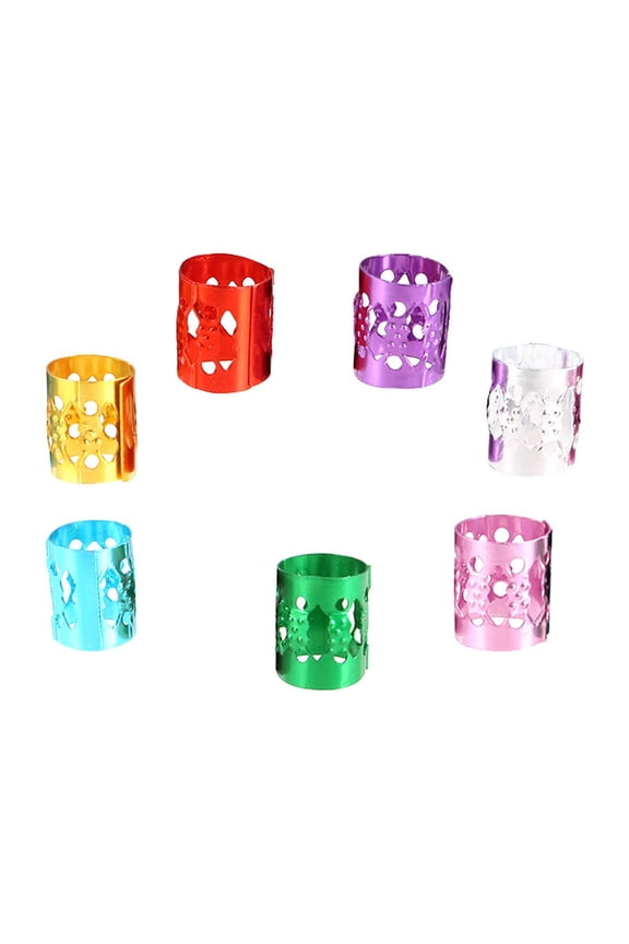 70Pcs Metal Hair Braid Rings Assorted Color Durable Decorative Items for Hair Styling