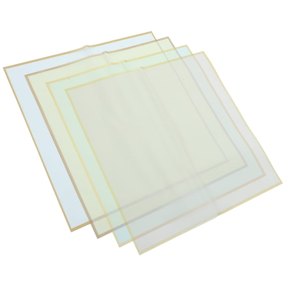 WRISTBIQUE Floral Transparent Wrapping Paper Sheets for Wrapping and Crafting, Decorative Clear Floral Design