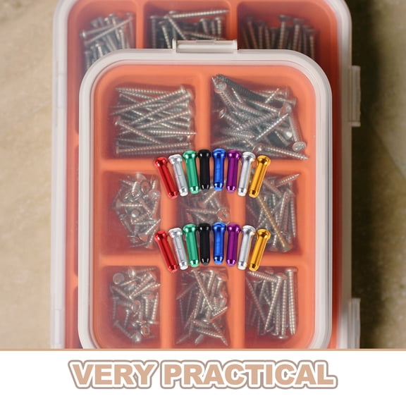 WRISTBIQUE 80Pcs Assorted Color Bike Brake Cable End Caps Aluminum Alloy Easy Install