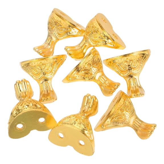 WRISTBIQUE 8Pcs Artistic Vintage Style Metal Legs for Furniture and Jewelry Boxes