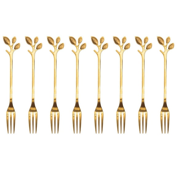 WRISTBIQUE Dessert Forks Stainless Shape 8pcs