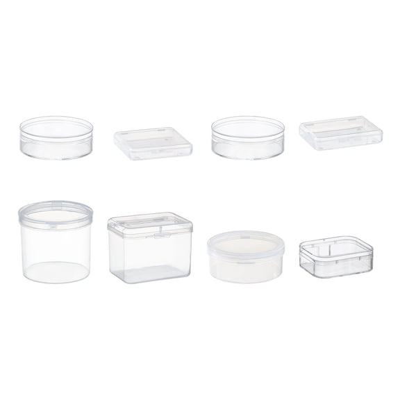 WRISTBIQUE 8Pcs Powder Puff Dish for Travel and Home Use Beauty Sponge Case Round Transparent PP
