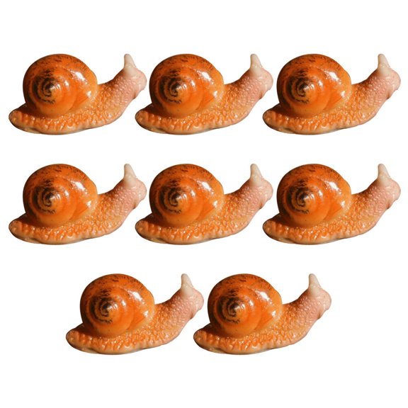 WRISTBIQUE 8Pcs Snail Home Decor Assorted Color Resin Craft Small Decorative Figurines for Indoor Plant Decor