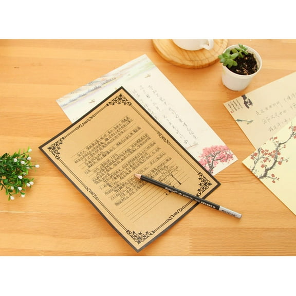 WRISTBIQUE 8Pcs Retro Writing Paper Multi Aesthetic Stationery Set for Friends