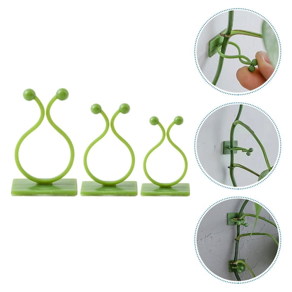WRISTBIQUE 90Pcs Durable Plastic Plant Binding Hooks for Garden Plant Trellis and Climbing Support