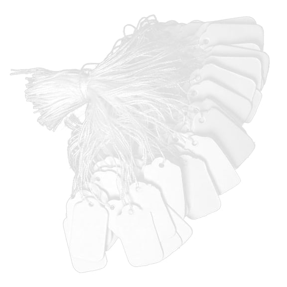 WRISTBIQUE White Paper Bottle Hanging Tags for Shop Use Easy Labeling 95Pcs