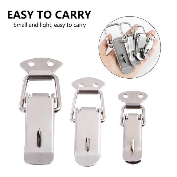 WRISTBIQUE 9Pcs Iron Toggle Latch for Trunk and Spring Loaded Toggle Clamp Hardware