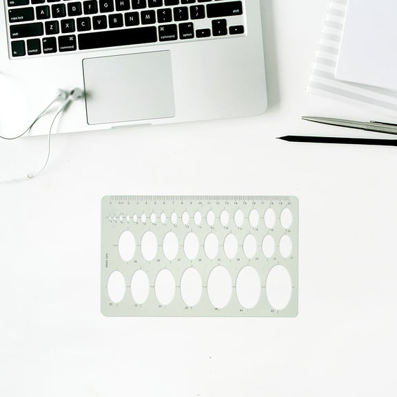 WRISTBIQUE Geometric Design Ruler Geometric Drawing Templates Plastic 9Pcs