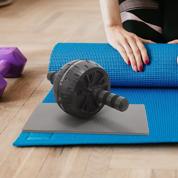 WRISTBIQUE Fitness Roller Wheel with Large Wheel Design for Abdominal Exercise and Fat Burn