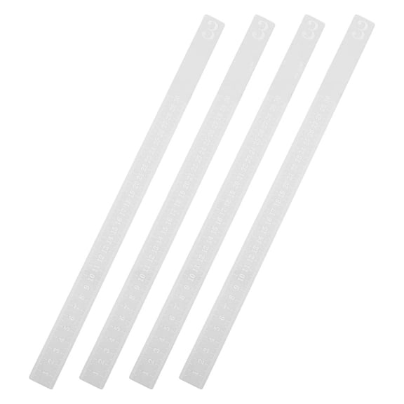 WRISTBIQUE 4-Piece White Acrylic Dough Rolling Guide Set for Kitchen, Reusable Pastry Thickness Levelers 3mm for Baking