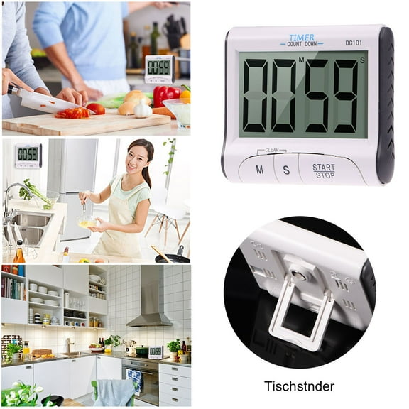 WRISTBIQUE Kitchen Alarm Timer Magnetic Digital Countdown Clock with Loud Alarm