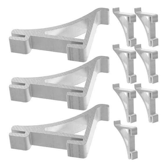 WRISTBIQUE 10Pcs Plated Silver Aluminum Freezer Shelf Support Hooks Practical Cooler Shelf Clip Replacement