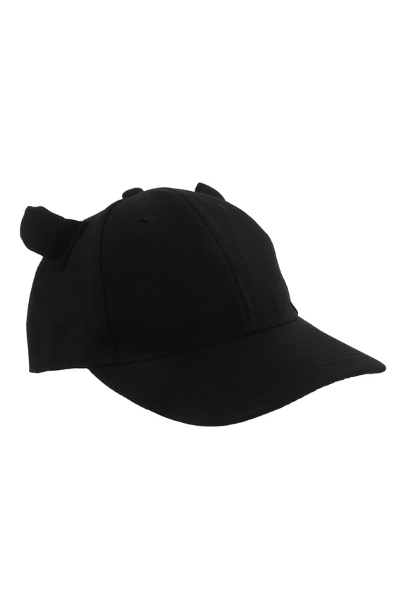 Black Horn Baseball Cap Unisex Adjustable Cotton Hat for Running, Travel, Outdoor Sports and Casual Wear
