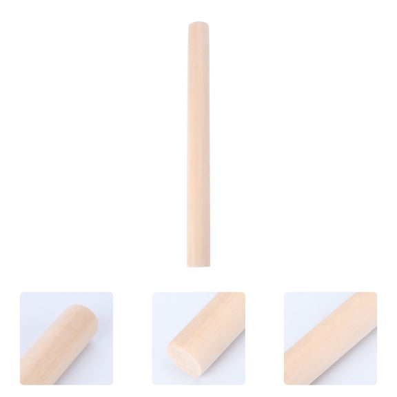WRISTBIQUE Beige Timber Dumpling Skin Maker Ganmian Stick Roll for Making Dumplings Hand Polished 28CM