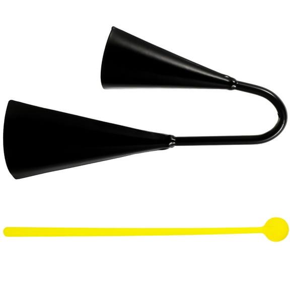 WRISTBIQUE Cow Bell Percussion Black Cowbells Iron for Outdoor Class 1Pack