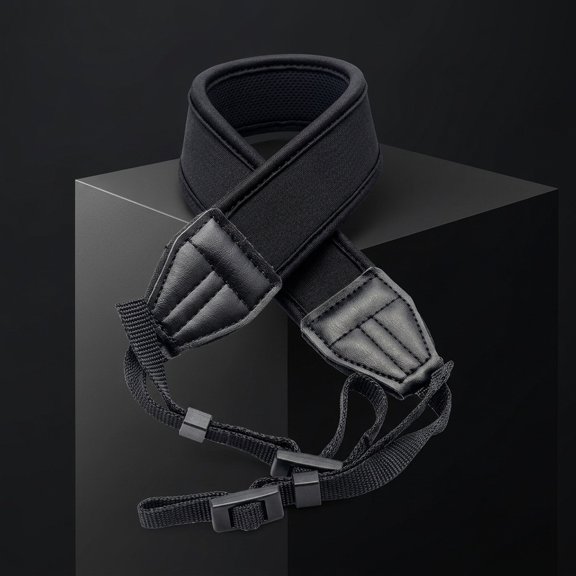 WRISTBIQUE Black Fashion Camera Rope Durable Shoulder Strap for Dslr and Micro Single Camera Use