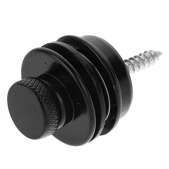 WRISTBIQUE Black Guitar Strap Lock Button for Electric Guitar and Ukulele