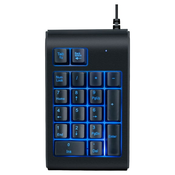 WRISTBIQUE Black Mechanical Keyboard Compact Design with Numeric Input 1Pack