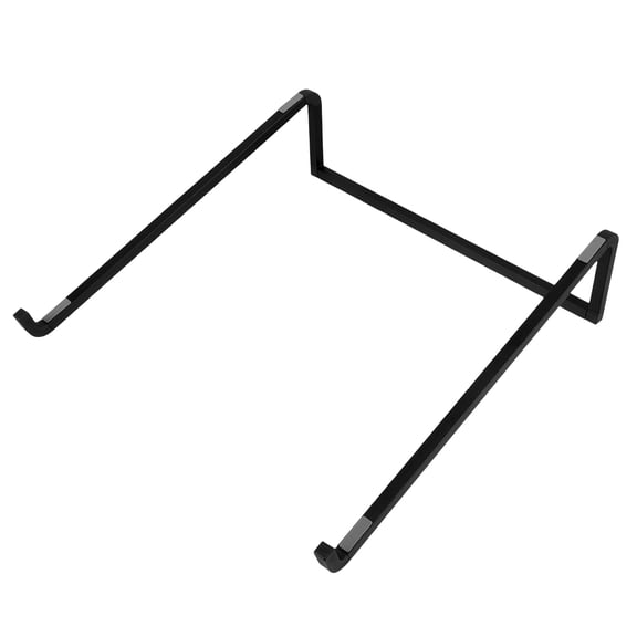 WRISTBIQUE Black Metal Laptop Stand for Desk with Sturdy Construction and Minimalist Design
