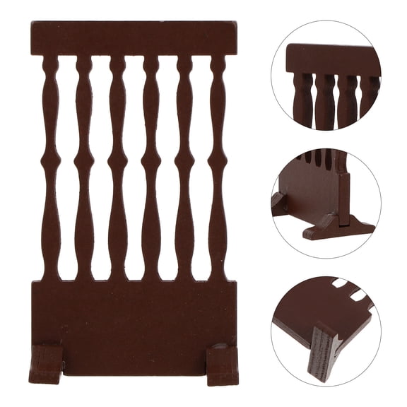WRISTBIQUE 1Pc Japanese Style Black Wood Small Screen for Home Decor and Photo Props