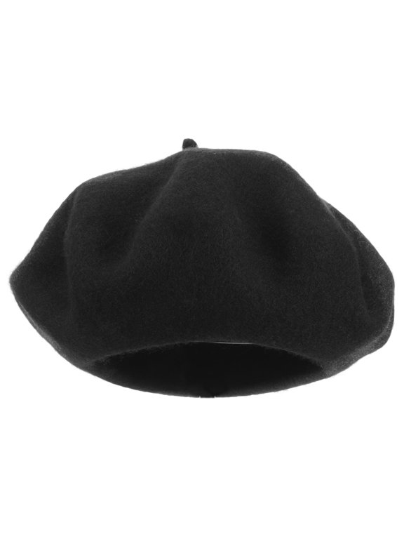 women's wool beret Black, Fall and Winter, Casual Retro Painter Style Headwear