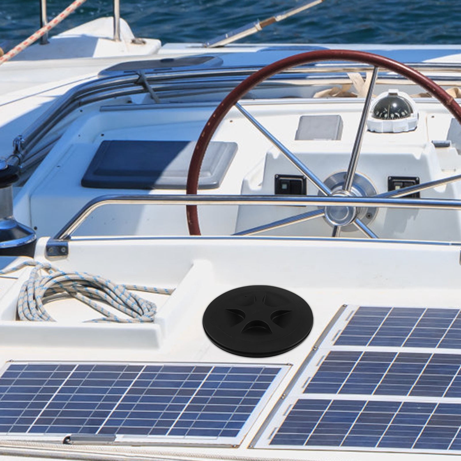WRISTBIQUE Boat Inspection Hatch Cover 6 Inch Rotating Black Plastic ...