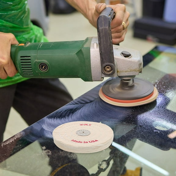 WRISTBIQUE DIY White Fabric Buffing Wheel for Precise Jewelry and Metal Polishing