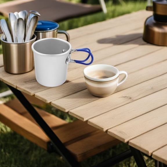 WRISTBIQUE Outdoor Hiking Mug Foldable Aluminum Coffee Cup Lightweight and Space Saving