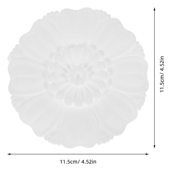 WRISTBIQUE Elegant White Ceiling Medallion Round Decor for Light Fixtures